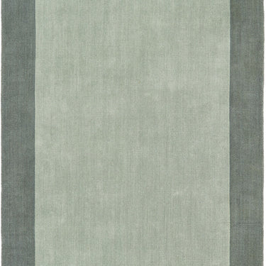 Origins Borders Hand Loom Woven Wool Bordered Rug Hallway in Sage Green