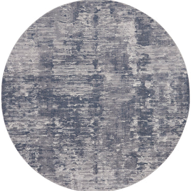 Rustic Textures RUS05 Modern Abstract Circle Round Rug in Grey