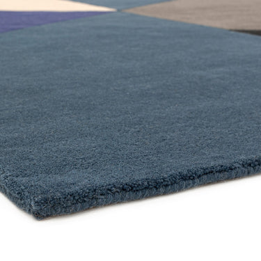 Reef Big Geo RF13 Geometric Pattern Hand Tufted Rug in Blue Multi