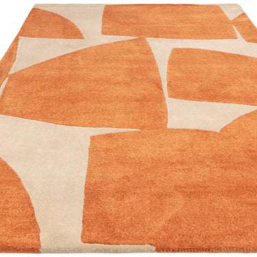 Asiatic London Romy Orange Kite Tufted Retro Wool Abstract Modern Rug