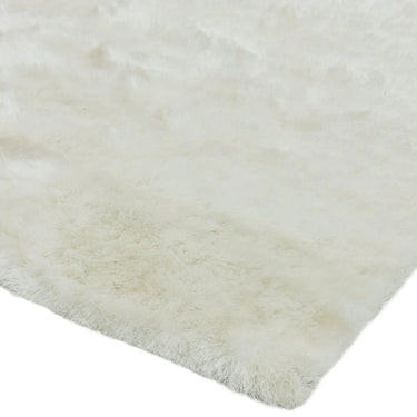 Asiatic London Whisper Silky Shiny High Pile Ivory Shaggy Textured Plush Rug
