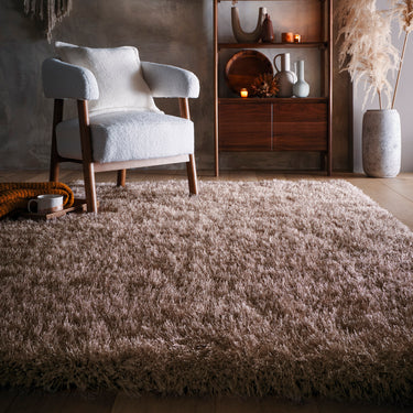 Origins Extravagance High Pile Fluffy Shaggy Mink Rug