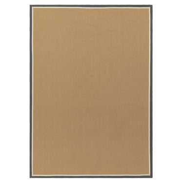 Asiatic London Bordo Sisal Slate Cream Border Herringbone Pattern Natural Beige Jute Cotton Textured Flatweave Rug