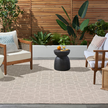 Horizon Classic Trellis HOZ01 Grey By Indoor Outdoor Polypropylene Geometric Textured Rug