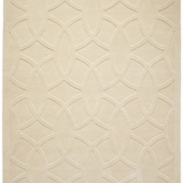 Priory PRI101 Geometric 100% Pure New Zealand Wool Hand Made Ivory Rug by Sarah Gare