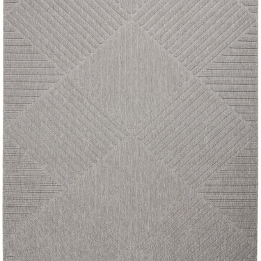 By Cozumel CZM05 Stripes 3D Light Grey Hand-Carved Polypropylene Abstract Geometric Rug