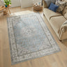 Consept Looms Liberty Classic Velvet LIB206 Light Blue Washable Non-Slip Traditional Rug - Medium 120x180 cm (4'x6')