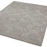 Asiatic London Nexus Octagon Silver Hand-Carved Wool Viscose Geometric Rug 160x230 cm
