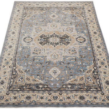 Consept Looms Legacy LEG04 Medallion Classic Blue Beige Cotton Persian Oriental Traditional Rug