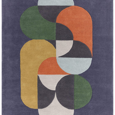 Asiatic London New Matrix Statement MAX91 Retro Tufted Multicolour Handmade Wool Abstract Geometric Rug