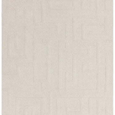 Maze Wool Rug Hand Tufted Modern Classic Rug in Cream
