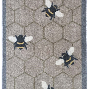 My Nylon Pattern Bee Washable Non-Slip Bordered Hallway Runner Rug - Runner 50 x 150 cm (2'x5')