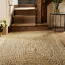 Origins Extra Natural Braid Stitched Handmade Jute Textured Braided Rug - Doormat 45 × 75 cm (1'4"x2'6")