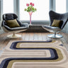 Asiatic London Sketch Contour Retro Living Blue Multi Hand-Carved Polypropylene Abstract Geometric Rug 200x290 cm