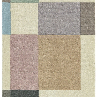 Reef Blocks RF17 Geometric Hand Tufted Rug Hallway Runner in Pastel Multi