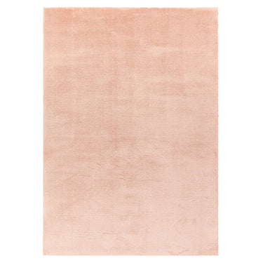 Asiatic London Como Ultra Soft Silky High Shine Velvety Pink Jute Shaggy Textured Rug