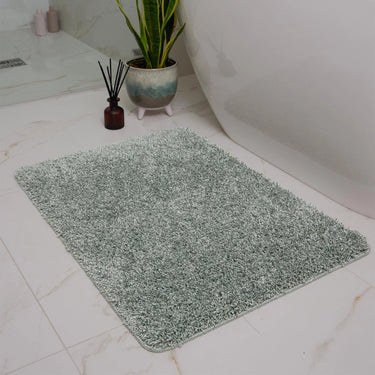 Origins Buddy Green Washable Non-Slip Polypropylene Shaggy Bath Mat - Jumbo 60x80 cm