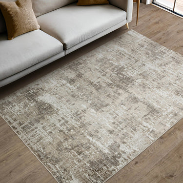 Stellar ST11 Silky Beige Natural Polypropylene Abstract Textured Rug - Small 80x150 cm (2'6"x5')