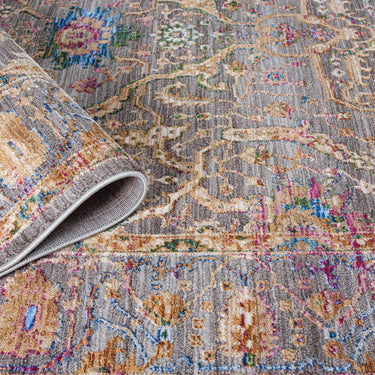 Soujorn Berg Modern Traditional Bordered Floral Rug, Hall Runner in Multi Coloured