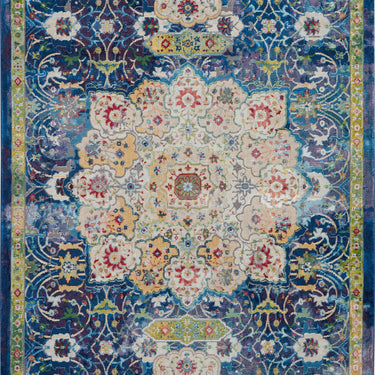 Nourison Ankara Vintage Antique Traditional ANR03 Rug in Blue