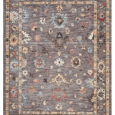 Alia 428GL Short Pile Multicolour Polypropylene Traditional Floral Bordered Rug