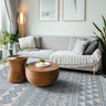 Anya ANR01 Rug Hand Made Wool Geometric Traditional Modern Bohomian Tribal Fringed  Rug in Duck Egg - Medium 120x170 cm (4'x5'6")