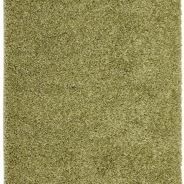 Origins My Olive Green Washable Non-Slip Polypropylene Shaggy Rug