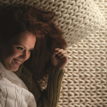 Fusion Luxury Soft Hand Woven Braided Wool Rug in Ivory