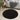 My Black Washable Non-Slip Polypropylene Shaggy Doormat - Round 100x100 cm (3'4"x3'4")