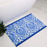 Dip & Drip Nylon Printed Non-Slip Washable Bathroom Royal Blue Damask 50x75 cm