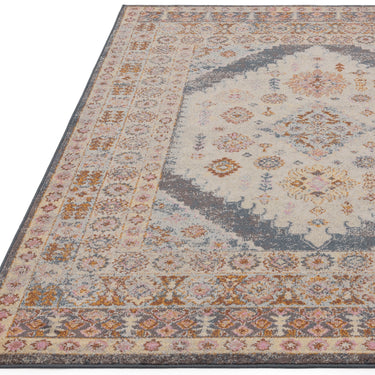 Flores Fiza FR06 Traditional Classic Bordered Persian Floral Vintage Rug in Multi