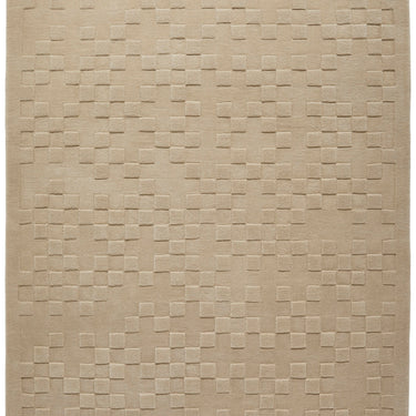 Priory PRI102 Geometric 100% Pure New Zealand Wool Hand Made Taupe Rug by Sarah Gare