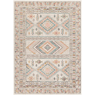Ankara AKR2336 Bohomian Traditional Oriental Antique Cream Pink Blue Rust Multi Rug