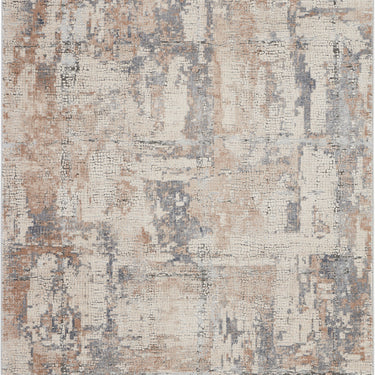 Rustic Textures RUS06 Modern Abstract Rug in Beige Grey