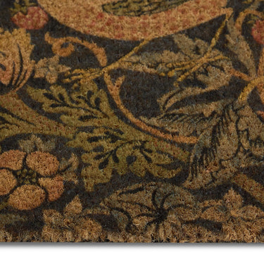Strawberry Thief Bird Navy Coir Doormat English Heritage Floor Mat