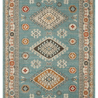 Cashmere 5567 Blue Oriental Traditional Floral Kilim Hallway Runner Rug