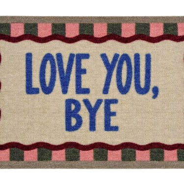 Love You Bye Pattern Washable Non-Slip Indoor Doormat 50x75 cm