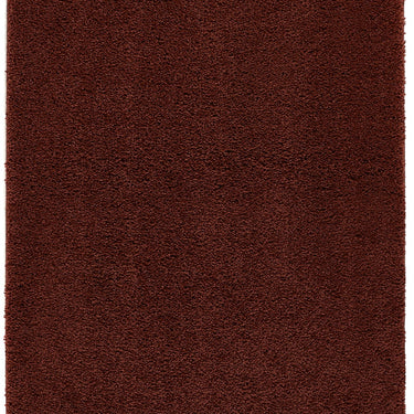 Origins My Red Washable Non-Slip Polypropylene Shaggy Rug