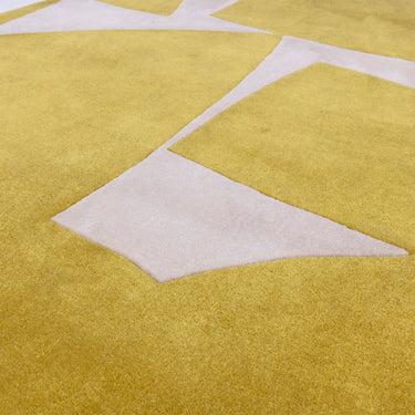 Asiatic London Romy Cartreuse Kite Tufted Retro Yellow Wool Abstract Modern Rug