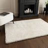 Asiatic London Opulence Ivory Luxurious Shine Fluffy Soft Tufted Cotton Shaggy Textured Rug - Small 80x150 cm (2'6"x5')