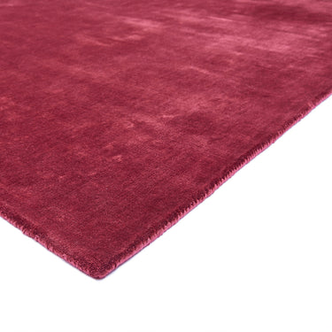 Katherine Carnaby Chrome Hand Made Rug Modern Plain Viscose Silky Shiny Luxurious Claret Rug