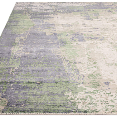Gatsby Modern Abstract Shiny Viscose High Quality Hand Woven Green Rug