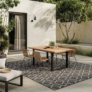 Horizon Indooor Trellis HOZ01 Black By Indoor Outdoor Polypropylene Geometric Textured Rug