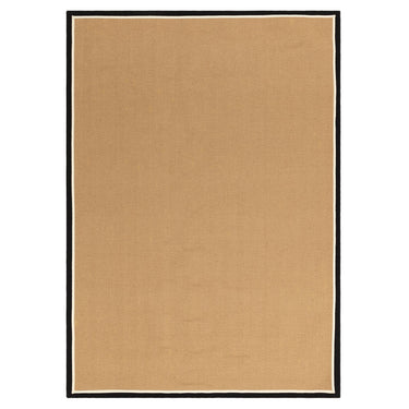 Asiatic London Bordo Sisal Charcoal Cream Border Herringbone Pattern Jute Cotton Textured Flatweave Rug