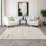 Asiatic London Valley Route Scandinavian 3D Pattern Ivory Natural Beige Soft Rug - Medium 120x170 cm (4'x5'6")