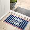 Home Sweet Home Blue Washable Non-Slip Indoor Doormat 50x75 cm