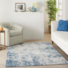 Nourison Rustic Textures RUS16 Grey Blue Jute Abstract Textured Rug - Large 160x221 cm (5'3"x7'3")