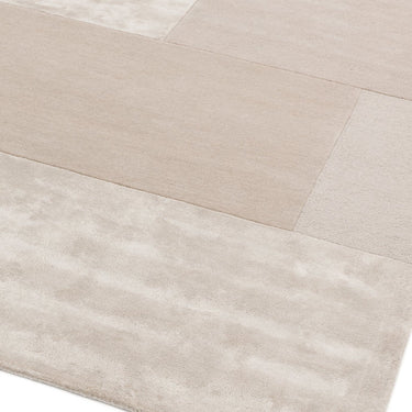 Asiatic London Tate Blocks Ivory Hand-Carved Wool Viscose Geometric Rug