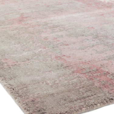Gatsby Modern Abstract Shiny Viscose High Quality Hand Woven Blush Pink Rug