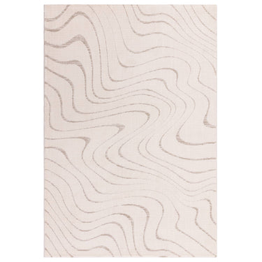 Asiatic London Axel AX03 Swirls Lines Cream Polypropylene Textured Scandi Rug